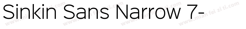Sinkin Sans Narrow 7字体转换